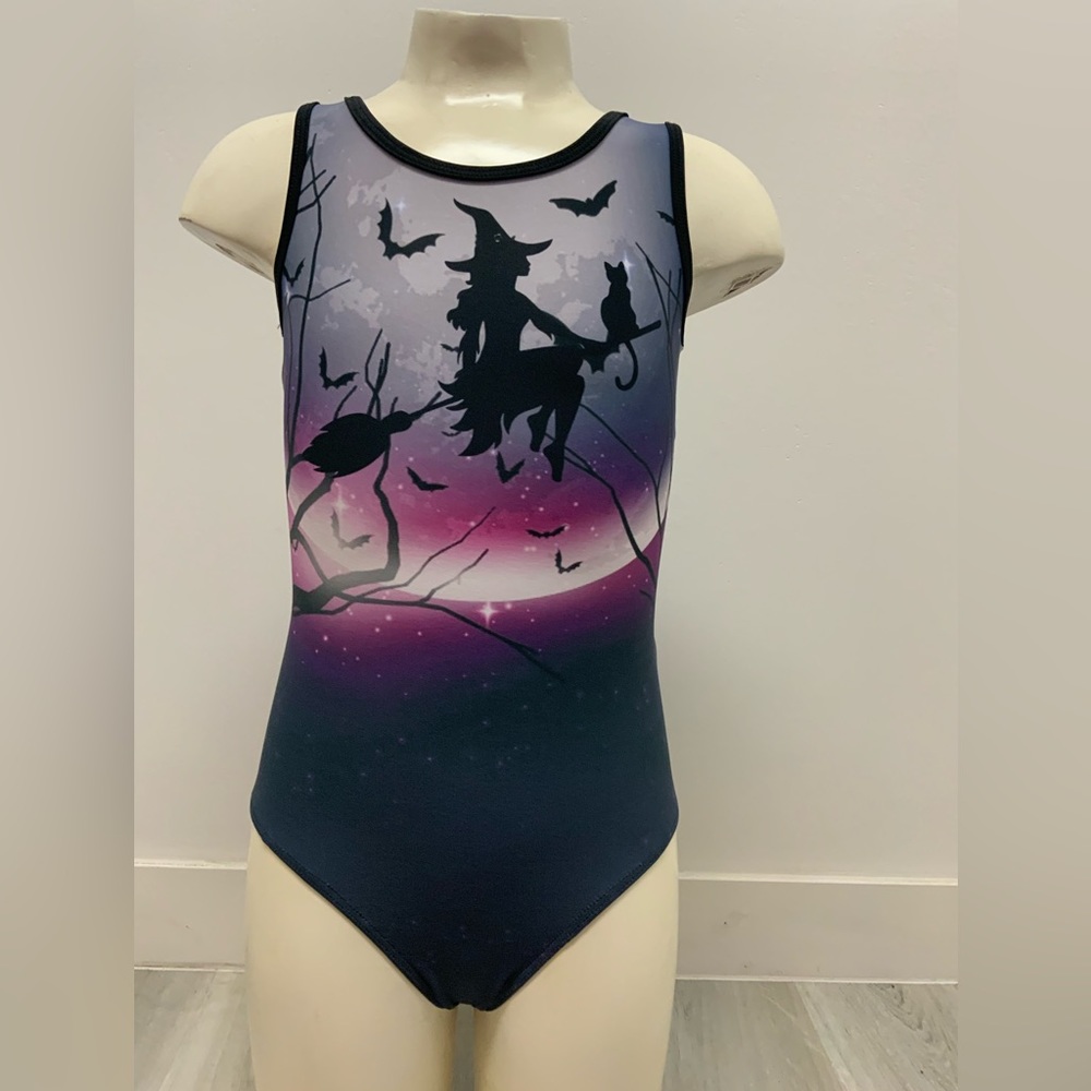 Halloween gymnastics leotard for girls